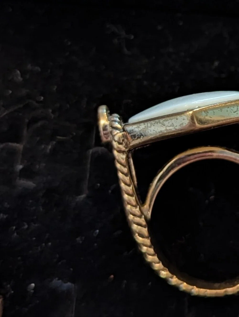 Barse Thailand Genuine Stone Roman Statement Ring, Vintage New Size 9